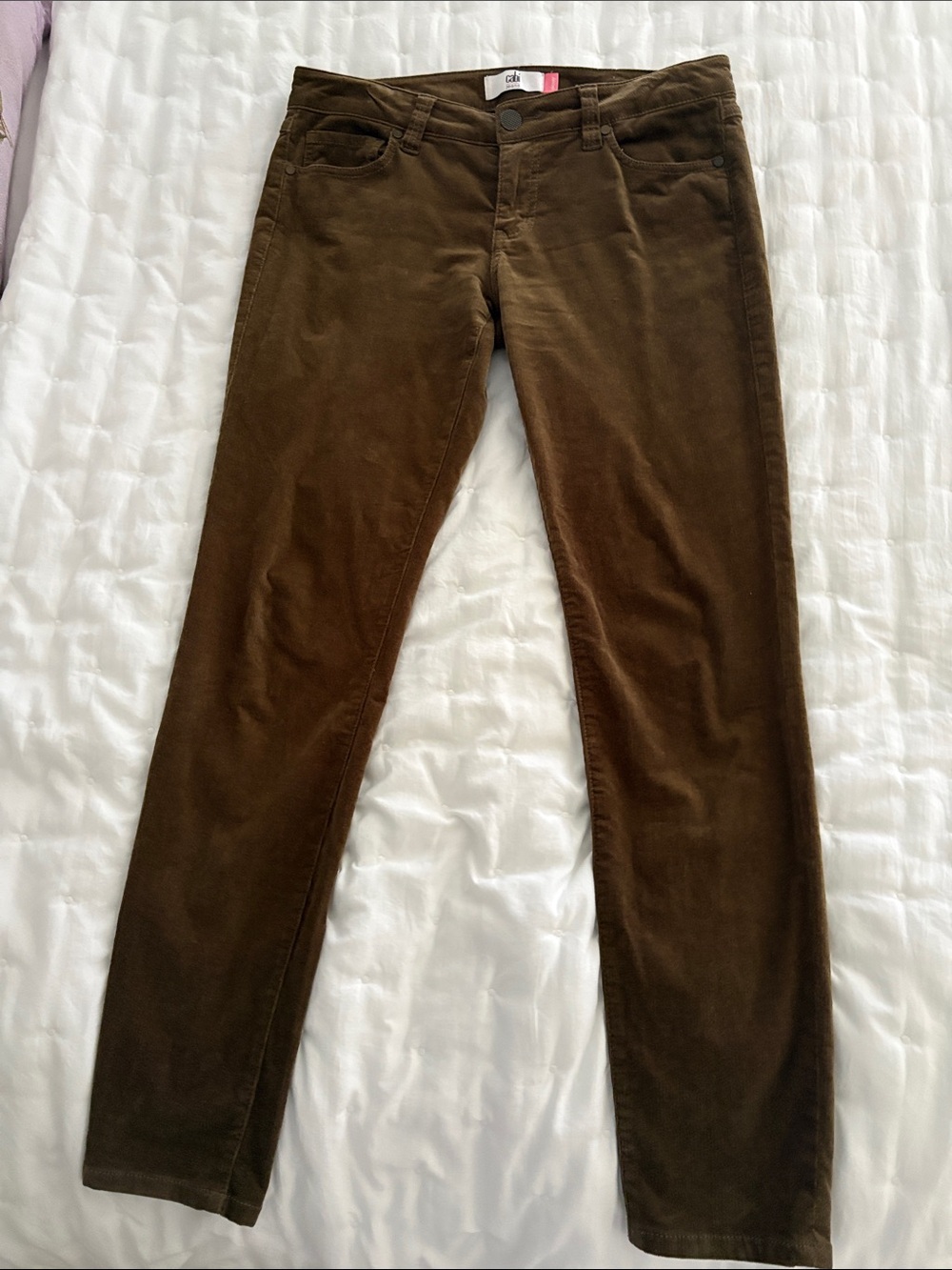 CAbi olive Corduroy Skinny Jeans